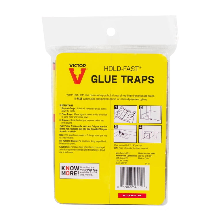 Victor Hold-Fast Mouse Glue Traps - 4 Pack - Walmart.com