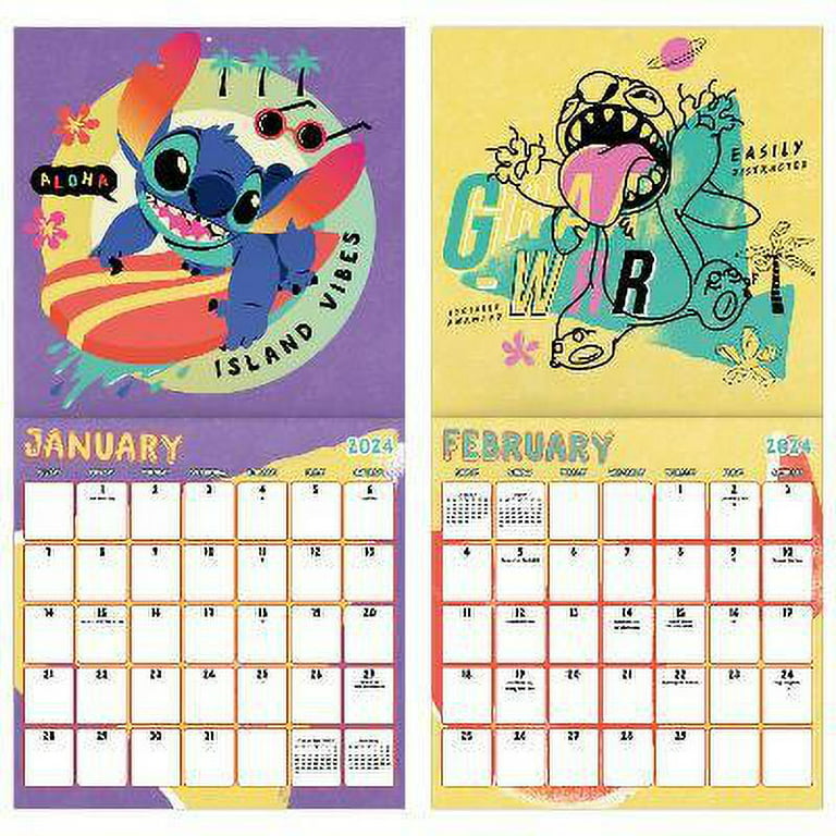 Trends International 2024 Disney Lilo & Stitch Wall Calendar