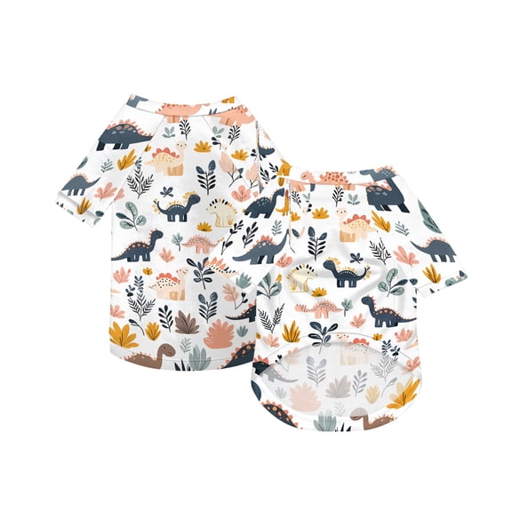 Dog Sweatshirt, Lightweight Dinosaur Animal Print, 1 Piece Multicolor XXXXL, Breathable Pet Shirt Apparel for Large Dogs Daily Wear Outdoor Walking