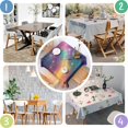 thumbnail image 4 of Colorful Galaxy Pattern Square Tablecloth,Waterproof Square Table Cover,Wipeable Spillproof Washable Table Cover for Home Kitchen Party Decor 52"x52"(132x132cm), 4 of 6