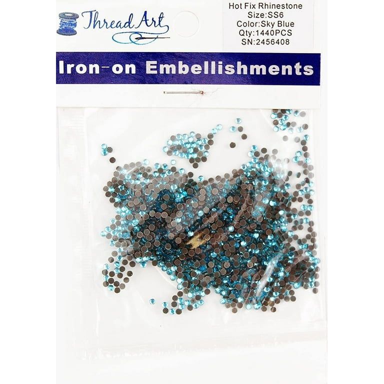 Hot Fix Rhinestones by Threadart SS6 (2mm) - Crystal AB - 10 Gross (1440  stones/pkg) Hotfix - 5 Sizes and 32 Colors Available 