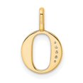 thumbnail image 5 of Auriga Fine Jewelry 14K Yellow Gold Diamond Letter O Initial Pendant for Women (L - 0.6 inch), 5 of 6