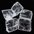 thumbnail image 5 of MATROOY 1x Natural White Rough Selenite Crystal Slab Transparent Gypsum Specimen-8~10cm（75~95g）, 5 of 9