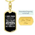 thumbnail image 3 of Love Until It Hurts Stainless Steel or 18k Gold Premium Swivel Dog Tag Keychain, 3 of 10