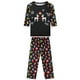 thumbnail image 2 of Inspire Chic Conjunto de Pijamas a Juego para la Familia con Estampado de Ciervo de Navidad de Manga Larga y Pantalones [Niños y Niñas] XL Negro, 2 of 5