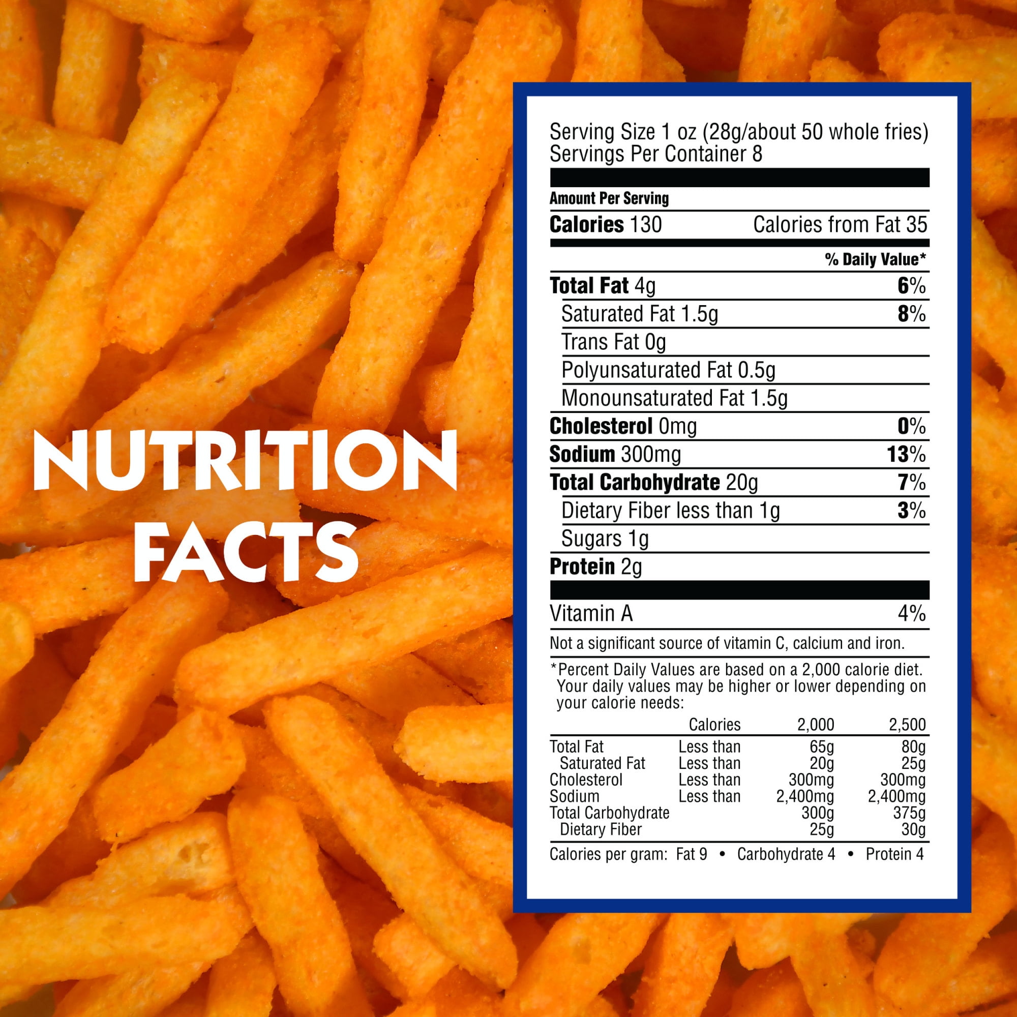 (6 pack) Andy Capp's Big Bag Hot Fries, Corn & Potato Snacks, 8 oz.