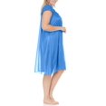 thumbnail image 4 of EZI Nightgowns for Women - Soft & Breathable Satin Night Gowns for Adult Women - Medium to Plus Size Womens Sleep Shirts - Knee-Length Nightgown, 4 of 7