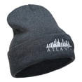 thumbnail image 4 of Atlanta Skyline Embroidered Cuffed Long Beanie - Dk Grey OSFM, 4 of 5