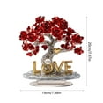 thumbnail image 3 of Romantic Valentine's Day Rose Tree Ornament – 2D Flat Acrylic Table Decor for Home, Office, or Anniversary – Elegant Red Rose Centerpiece Gift, 3 of 5