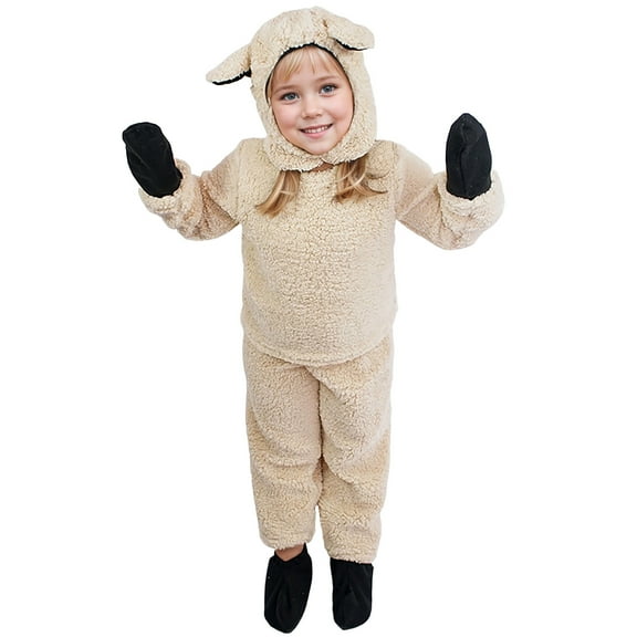 DHFJKG Toddler Kids Animal Dress Up Outfit Fuzzy Top Bottoms With Ears Hat Gloves Foot cover For Stage Photography Show And Themed Party Events Lovely 5 Piece Sets