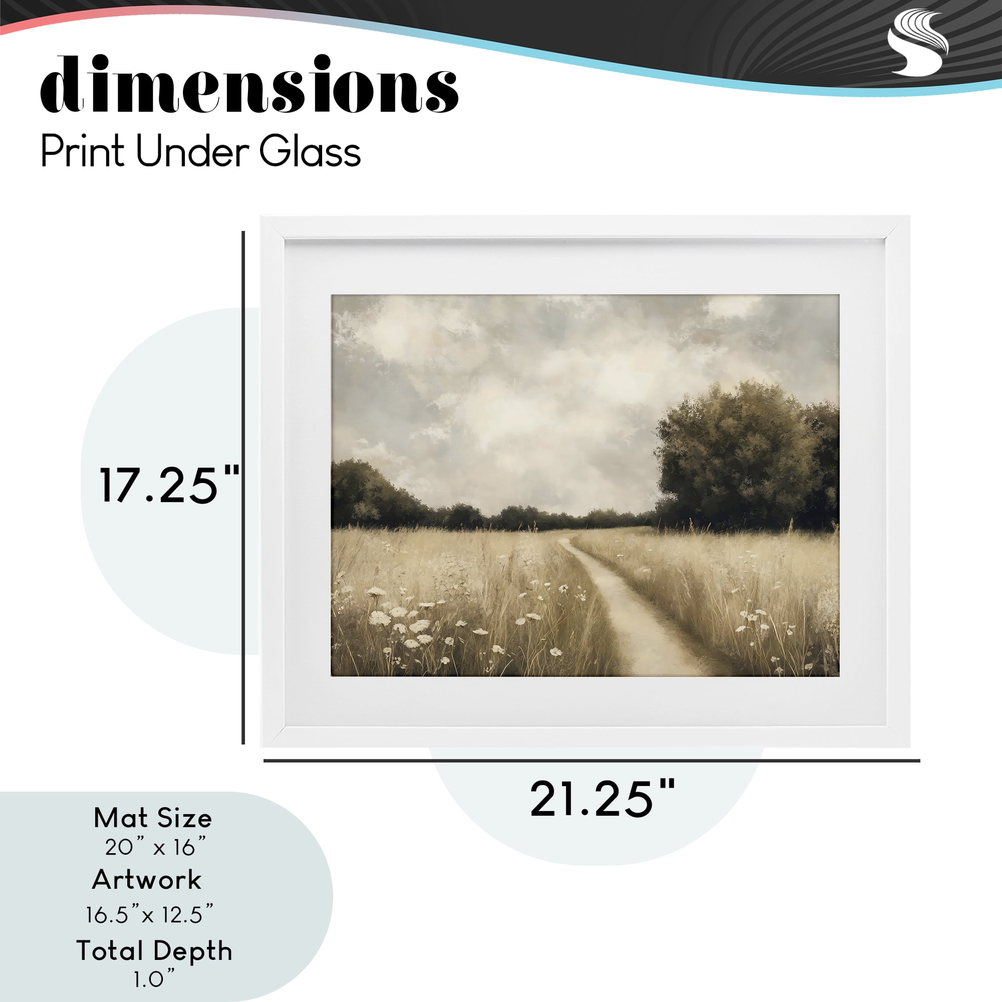 Stupell Industries Journey Through Wildflowers in Meadow White Framed Print Under Glass, design by Creative Studio