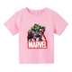 thumbnail image 5 of 2024 Nueva camiseta de algodón estampada para niños y niñas con patrón Marvel, camiseta de manga corta de verano para niños, 5 of 5