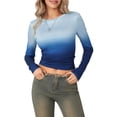 thumbnail image 1 of SUNSIOM T-Shirts Basiques Ajustés Décontractés pour Femmes Printemps Automne Manches Longues Col Rond Streetwear, 1 of 9