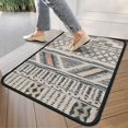 thumbnail image 4 of Beige Geometric Stripe Diamond Pattern Door Rugs,Washable Non Slip Door Mats Indoor,Decorative Door Mats,Entry Mat Indoor for Entrance,Bedroom,Kitchen,Bathroom,30"x17", 4 of 6