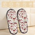 thumbnail image 2 of Balery Mushroom Pantuflas de Casa de Felpa Silenciosas con Diseño Estampado, Zapatillas Cómodas Antideslizantes de Algodón para Interior-Large, 2 of 8