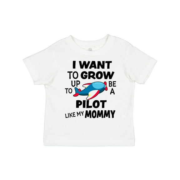 Inktastic I Want To Grow up To Be a Pilot Like My Mommy Boys or Girls Toddler T-Shirt