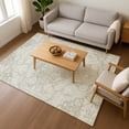 thumbnail image 7 of Addison Rugs Mayfield Premium Machine Washable Traditional Medallion Taupe Rectangle Rug, 2'6" X 3'10" Machine Washable Traditional Medallion Taupe Oversized Sherpa Throw Blanket, 7 of 7