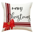 thumbnail image 2 of 18"x18" Christmas Throw Pillow Covers Christmas Decorative Couch Pillow Cases Cotton Linen Pillow Square Cushion Cover for Sofa, Couch, Bed and Car, 2 of 2