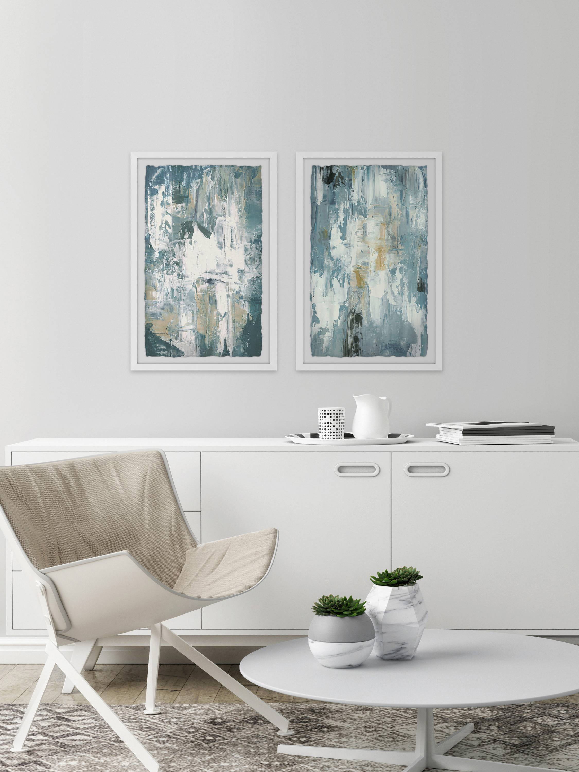 Marmont Hill Chaos Gray Diptych, Art Prints, 48.00" x 1.50"