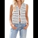 thumbnail image 3 of Suéter de Punto A Crochet para Mujer, Sin Mangas, con Cuello en V y Lazo Frontal, A Rayas, Estilo , para Verano 2025 S, 3 of 9