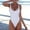 White, variant on CALAFEBILA Women One-Piece Swimwear Strapless New Hot Spring Summer Beach Volleyball Mother's Day PlainBikini