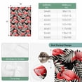 thumbnail image 6 of Red Flamingo Tie Up Curtains for Windows, Adjustable Balloon Window Shades, Summer Tropical Plants Leaves Botanical Black Kitchen Window Treatments Farmhouse Short Curtains with Rod Pocket 42"x45", 6 of 8