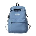 thumbnail image 1 of Student Backpack Fashion School Bookbag Solid Color Fashion for Vacation (Blue), 1 of 10