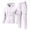 White, variant on CCRFTGI Sweat Suits Men Zip Up Hoodie And Straight Leg Cargo Sweatpants Work Out Casual Tracksuits Jogging Suit 2 Piece Outfits Army Green L
