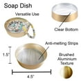 thumbnail image 3 of Evideco French Home Goods Golden Brushed Soap Dish Cup Elegant Georgian ABS Plastic Soap Dishes, 3 of 9