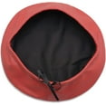 thumbnail image 4 of Prolriy Boinas Para Mujer, Classic Pu Leather French Beret Hat for Women Adjustable Solid Color Artist Painter Cap Womens Hats Wine, 4 of 5