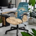 thumbnail image 2 of POLERO Sea Turtle Office Computer Chair Covers, All in One Computer Chair Slipcovers, Stretch Elastic Cloth for Study and Home Work Nook, 2 of 7