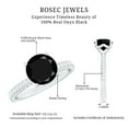 thumbnail image 6 of Rosec Jewels Natural Black Onyx Engagement Ring 2 Carat, with Moissanite - 8 mm - AAA Quality (December Birthstone), 14K White Gold, US 7.00, 6 of 9