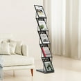thumbnail image 4 of 5 Tier Bookshelf Foldable Magazine Holder Brochure Display Stand Storage Rack, 4 of 12