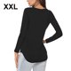 thumbnail image 5 of Sonducket Camiseta de manga larga para mujer, camisetas informales de Color sólido para mujer, jersey, ropa básica, ropa deportiva de poliéster para Prendas para la parte del cuerpo Negro XXL Sonducket AP008666-05, 5 of 6