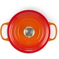 thumbnail image 4 of Le Creuset Signature Flame Enameled Cast Iron 2 Quart Round Dutch Oven, 4 of 9