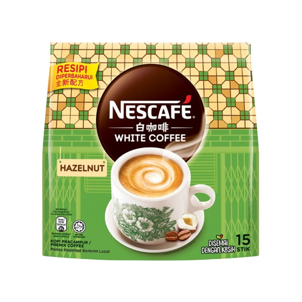 Nescafe 3 in 1 White Coffee Hazelnut Flavour Premix Instant Coffee 17