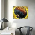 thumbnail image 4 of JEUXUS Premium Canvas Wall Art African American Abstract Art Modern Decorative Artwork Black Queen Woman Graffiti Design Abstract Afro Hairstyle Artwork Painting  16x12in, 4 of 6