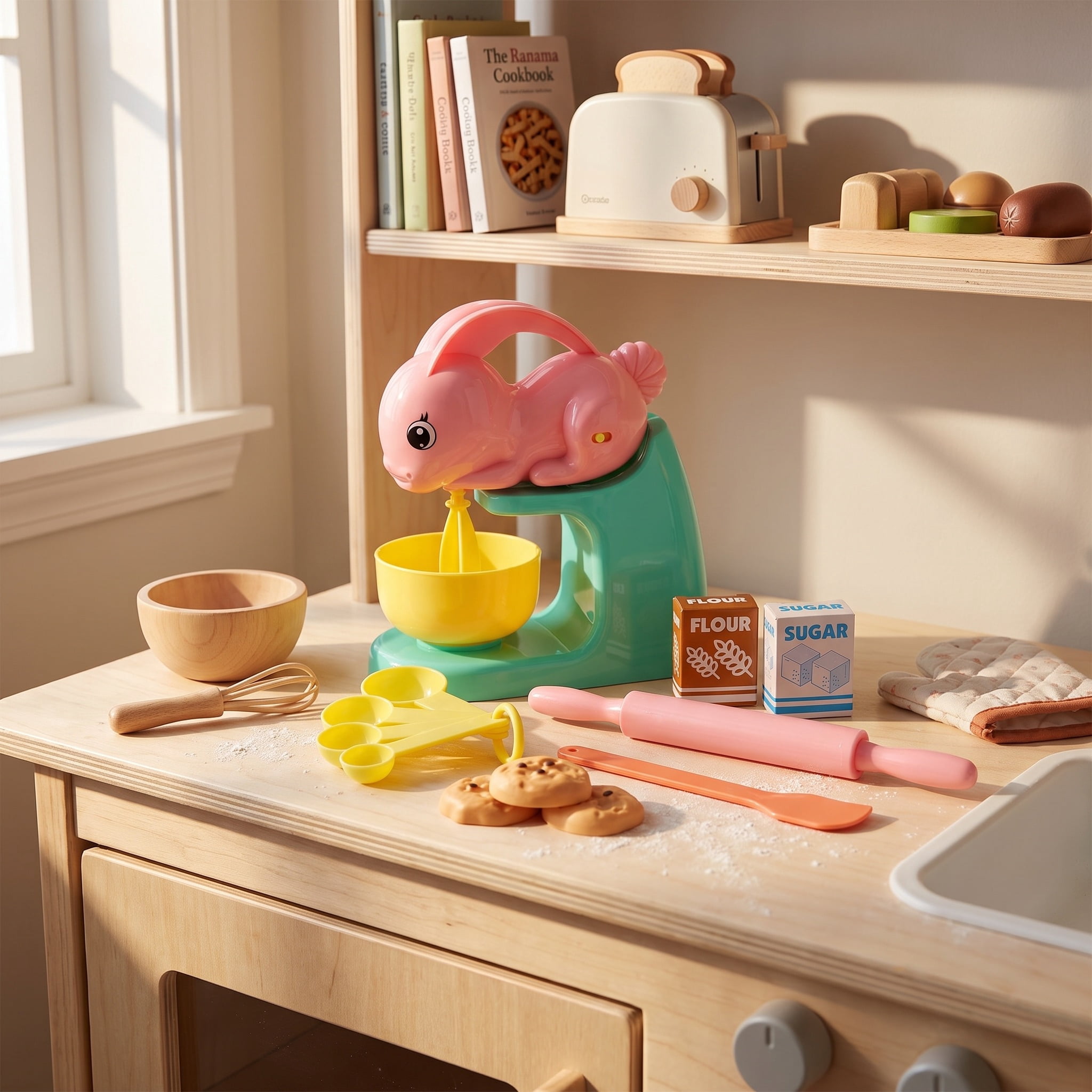 Kid Connection Bunny Mixer Pretend Play Set, 9 Pieces