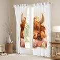 thumbnail image 3 of Feelyou Cute Cartoon Cow Curtains Pack of 2 (42x84 Each) for Teen, Kawaii Daisy Flower Floral Curtains Blackout, Farmhouse Animal Bedroom Curtains, Living Room Curtains Decor, 3 of 6