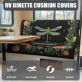 thumbnail image 4 of Kuiaobaty RV Dinette Cushions Covers Soft Camper Cushion Covers Camper Seat Covers Dinette Booth Sofa Slipcovers Accessories for Travel Trailer Couch, Vintage Floral Dragonfly Moon Star Pattern, 4 of 7
