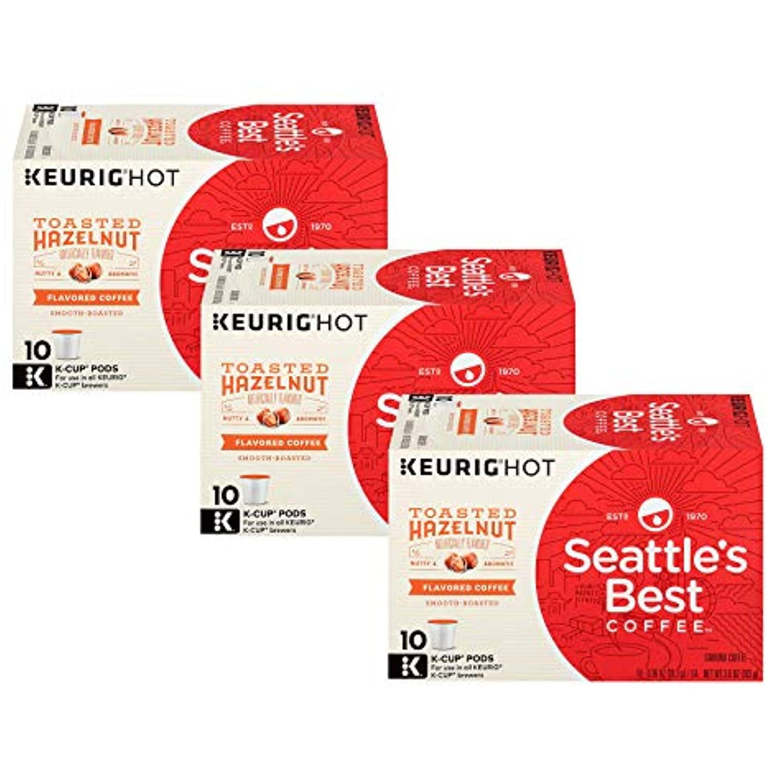 Seattle’S Best Flavored Coffee KCup Pods, Toasted Hazelnut, Smooth