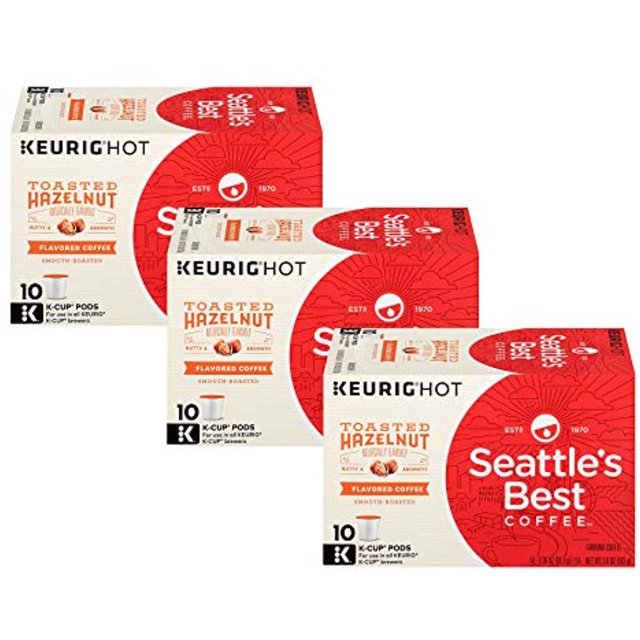 Seattle’S Best Flavored Coffee KCup Pods, Toasted Hazelnut, Smooth Roasted Ground Coffee KCups