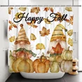 thumbnail image 3 of Tchckioa Happy Fall Shower Curtain for Bathroom,Waterproof Hooks Bath Curtain,Leaves Gnome,72x72, 3 of 6