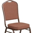thumbnail image 6 of Flash Furniture HERCULES Series Crown Back Stacking Banquet Chair in Brown Fabric - Copper Vein Frame, 6 of 11
