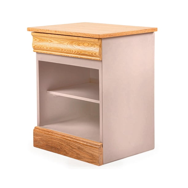 Buró de madera moderno Duduk con cajón secreto rosa