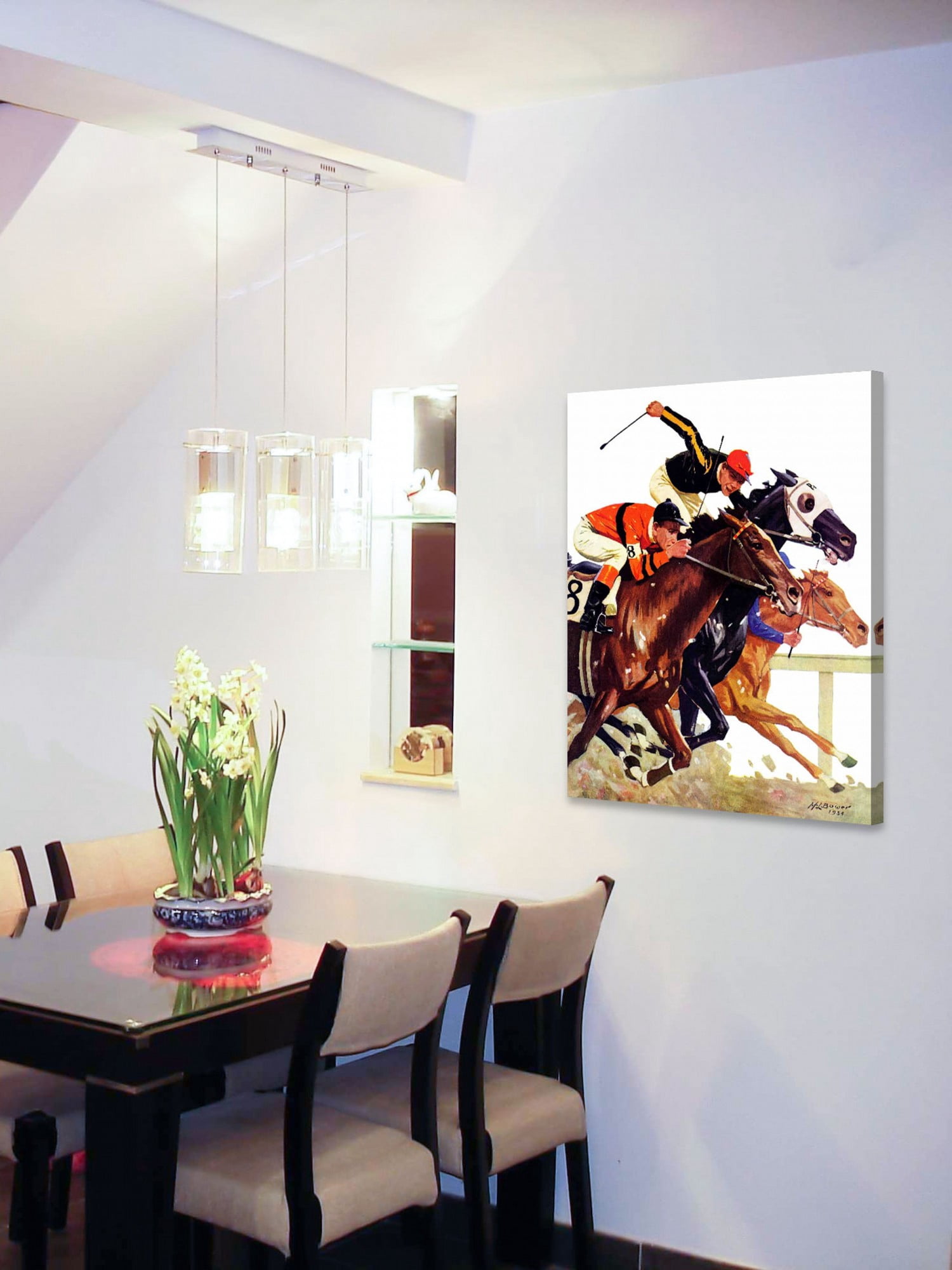 Marmont Hill Thoroughbred Race by Maurice Bower Painting Print on Canvas