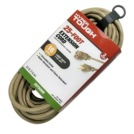 Hyper Tough 25ft SJTW 16/3 Tan for Indoor and Outdoor Use Extension Cord