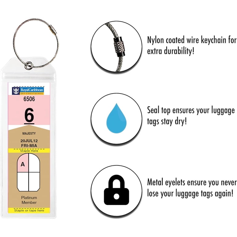 ComfiTime Cruise Luggage Tag Holder Set, Waterproof Clear photo 3