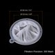 thumbnail image 2 of Uxcell 5.4" O.D. 300 Mesh Food Filter Strainer Kitchen Mesh Filters Strainers Fine Mesh Sieve White, 2 of 6