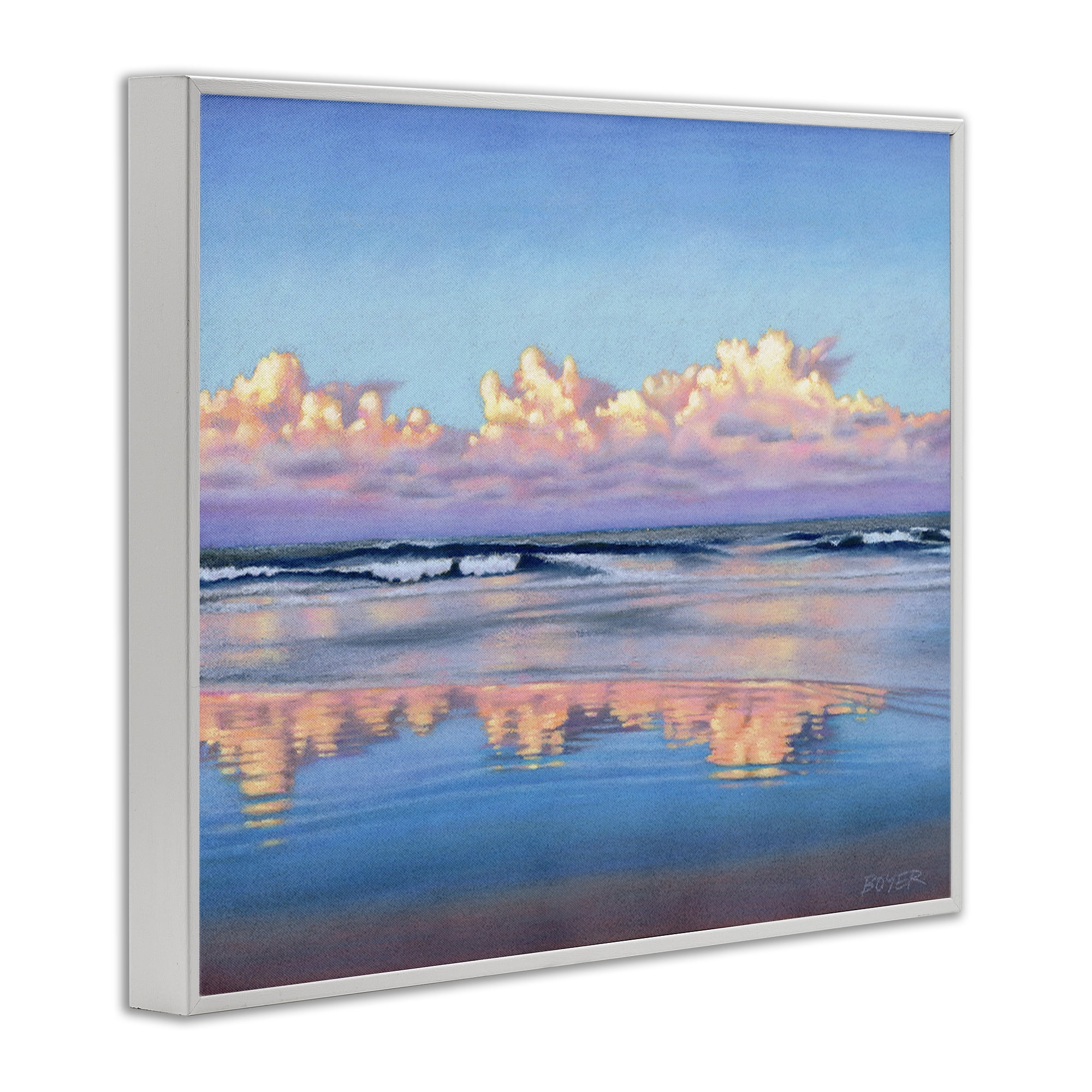 Stupell Industries Cloud Illusions Reflection White Framed Giclee Art, design by Susy Boyer